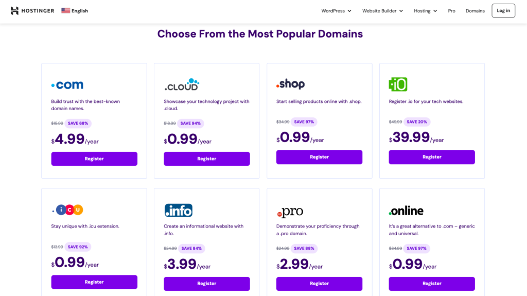 hostinger domain