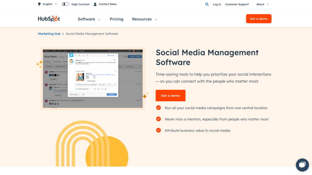 hubspot Social Media