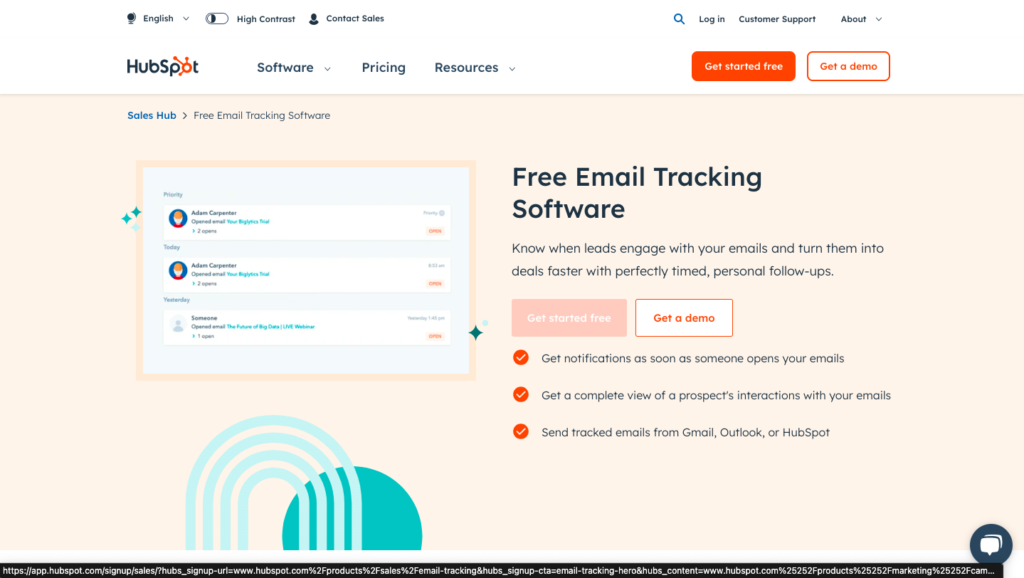 hubspot Email Tracking